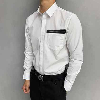 D2夏季男士襯衫，品牌潮流logo印花