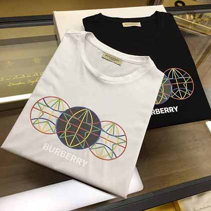 專(zhuān)柜款巴寶莉ss新款雙絲光棉圓領(lǐng)短袖T恤