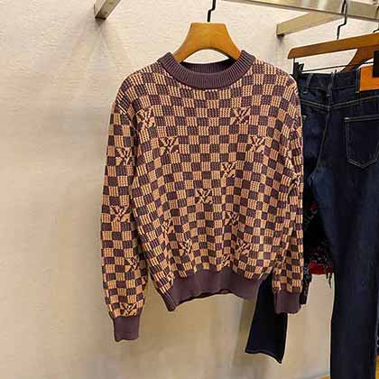 杭州服裝折扣店官網男女同款經典休閑針織套頭衫！