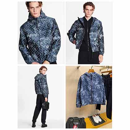 LV 路易家 FW早秋系列渲染提花防風連帽夾克外套
