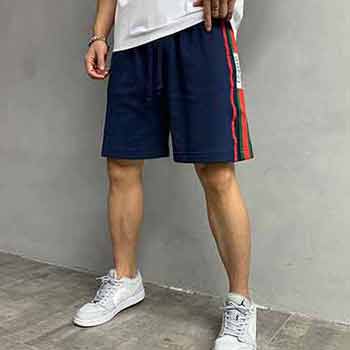 GUCC品牌潮流logo織帶休閑短褲
