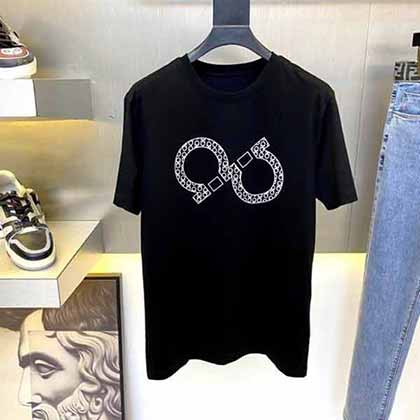 品牌男裝官網(wǎng)菲拉格慕卡通系列糖果色T恤