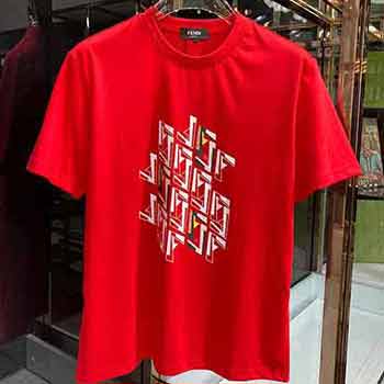 芬迪新系列圖案logo短袖T恤