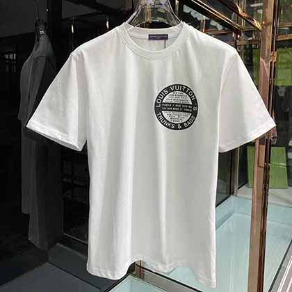 Lv進口頂極高密度純棉新系列圖案logo短袖T恤