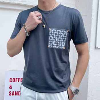 卡地亞男士商務休閑印花logo圖案T恤衫！