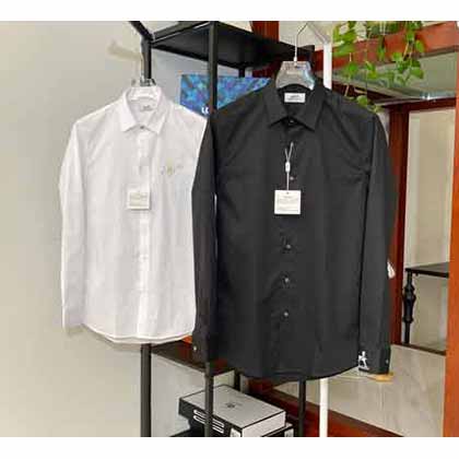 愛馬S經典的的雙人馬車刺繡圖案點綴設計高支棉材質襯衫