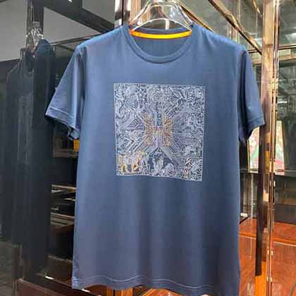 愛仕(Hemès) 新的品質單！ 一線大品牌男裝 雙面絲光棉T恤