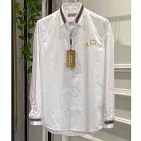 新款巴寶莉男士全棉襯衫，精選定制高支棉刺繡長袖襯衫！