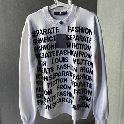 lv路易威登字母logo雙面提花針織套頭毛衣 男女同款！