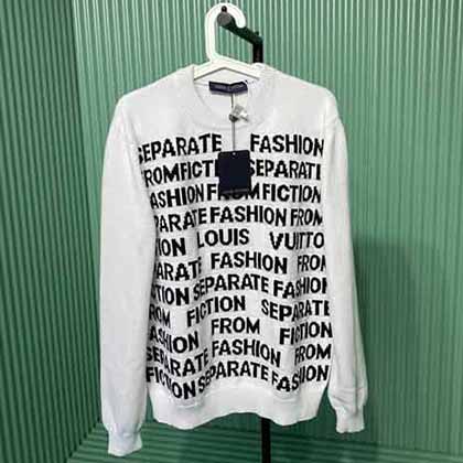 lv路易威登字母logo雙面提花男女同款針織套頭毛衣！