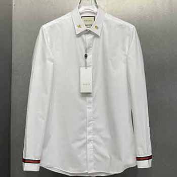 古奇新款商務(wù)休閑襯衫，小蜜蜂繡花點綴，時尚商務(wù)兩不誤！