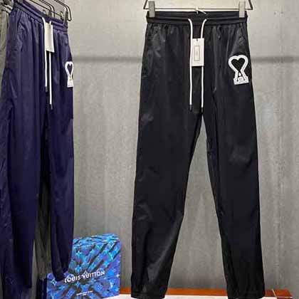 Ami愛(ài)心刺繡休閑束腳褲，穿上去極有范！