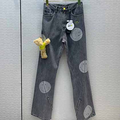 MARZO X Smiley聯名超限定系列笑臉抱熊微喇牛仔褲