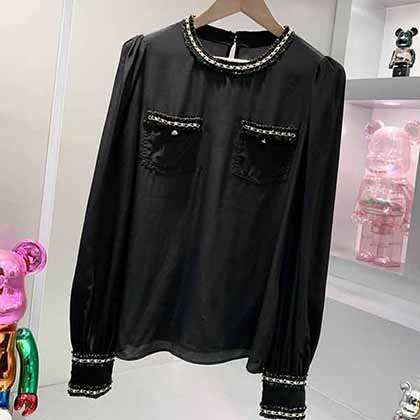 Chanel真絲襯衣，干凈優(yōu)雅的純色系！