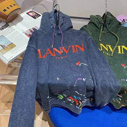 LANVIN浪凡早秋聯名系列楊冪同款潑墨字母衛衣