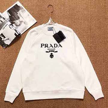 PRAA秋冬新款做舊印花字母logo圓領衛衣