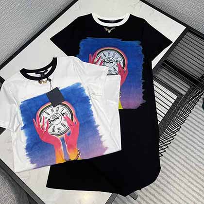 Louis vuittin21ss中國七夕情人節限定印花長T裙