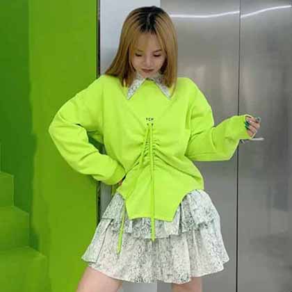 高等時尚大博主的即視感 YCH字母小標識抽繩衛