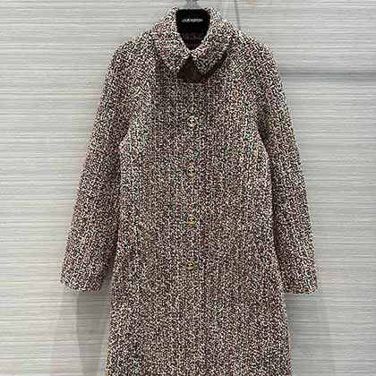 Lous Vuittn21早秋官網盧勒克斯金屬線粗花呢大衣外