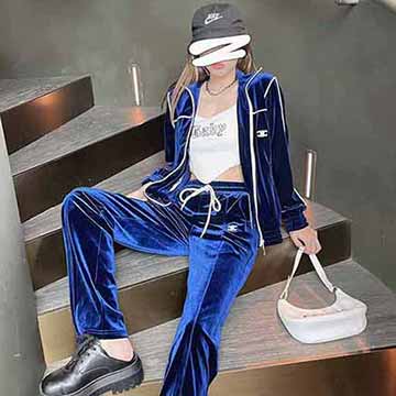 Celine新品高等定制休閑絲絨套裝，開(kāi)模定制！非常