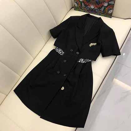 Dio FW 早秋新品經典撞色織帶西裝