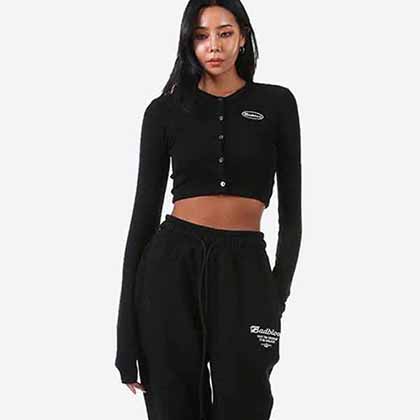 韓國(guó)小眾設(shè)計(jì)Badblood lisa同款直筒休閑褲輕奢線C位