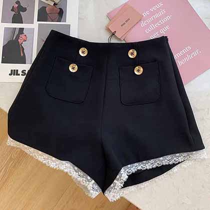 miumu 21早秋新品高腰顯瘦優雅迷人的蕾絲邊