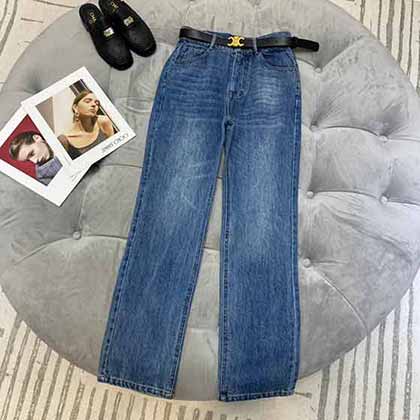 明星同款！賽琳秋冬復(fù)古馬車高等腰直筒版型刺繡牛仔褲