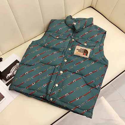 guci  the north fac聯名系列大品牌馬甲 休閑立領大