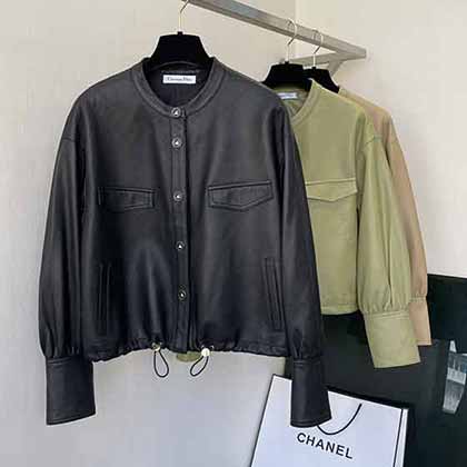 DIOR CD新款定制小蜜蜂扣進(jìn)口綿羊皮皮衣，質(zhì)感高等舒