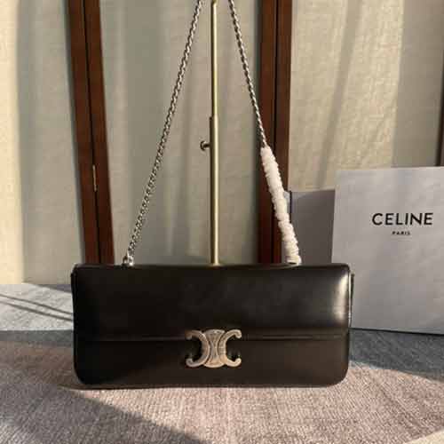 CELINE高等質感復古女包 新款鏈條腋下包 秀場款單肩包
