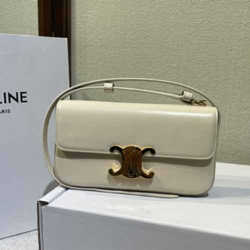 celine女包新款代買豆腐包  復古斜挎腋下方包