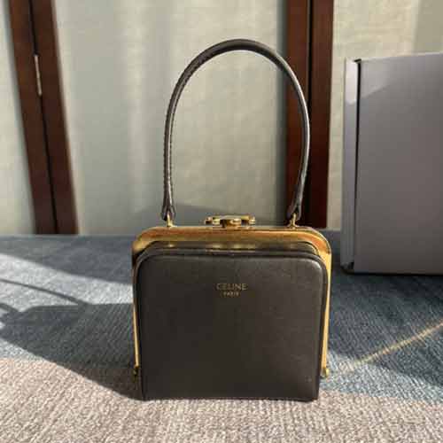大品牌名品CELINE真皮腋下包 高等感小盒子包 單肩斜挎小包