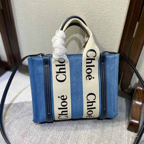 Chloe國際大品牌托特包 牛仔布女大容量包 新