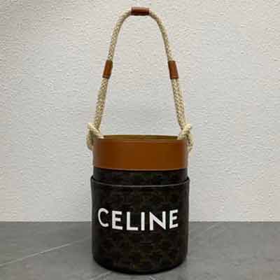 法國專柜CELINE女包 大品牌高等感百搭單肩斜挎水桶包