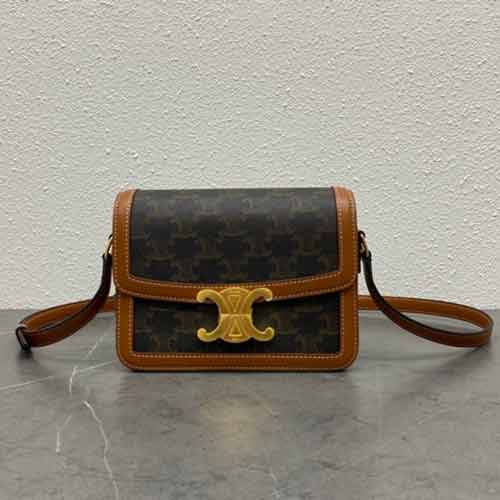 大品牌包包 高等感真皮Triomphe經(jīng)典定制Pvc印拼牛皮凱旋門鏈條小方包