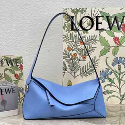 LOEWE/羅意威女包老花印花徽標(biāo)腋下包 puzzle hobo全皮手提包