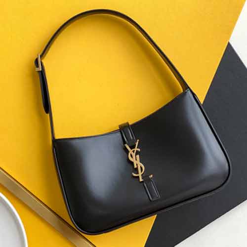 白云皮具城圣羅蘭女包 經典HOBO腋下包 金標字母鱷魚