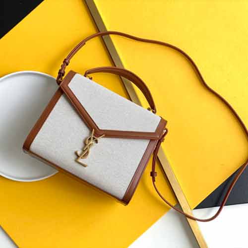 Y家圣羅蘭火爆撞色布配皮信封包，一包多用！