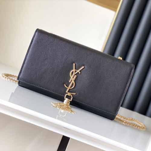 圣羅蘭KATE黑魚子醬流蘇包包，經(jīng)典永恒，必