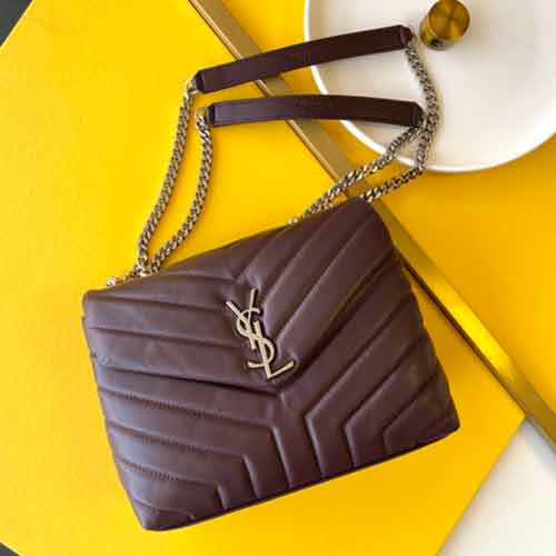 圣羅蘭拼接小牛皮包，古銀五金彰顯非凡格調！