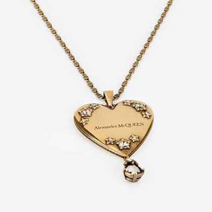 Alexander McQueen愛心耳環，細膩