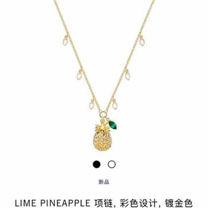 夏日閃耀醉人魅力年輕女士項(xiàng)鏈，Swarovski喜鳳梨鎖骨項(xiàng)鏈