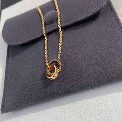 llove雙環手鏈 新年生日禮物送女友女純銀女士女生銀手鐲