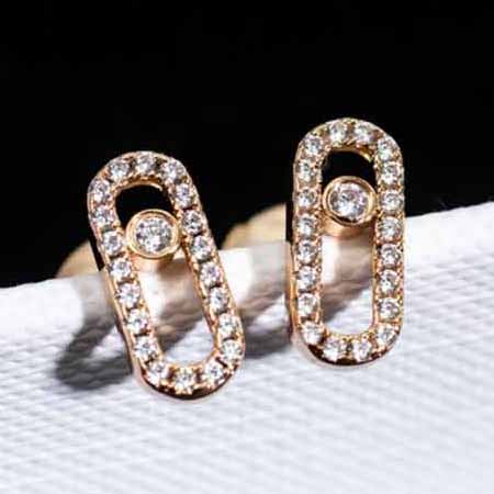 梅西卡MESSIKA法國品牌韓式時尚耳釘，大品牌明星款滾珠耳釘