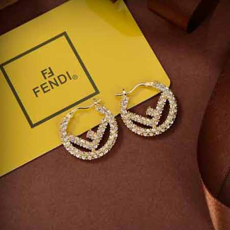 FENDI 芬迪時(shí)尚女款耳釘，高等定制logo耳釘