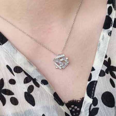 925純銀幾何項(xiàng)鏈輕奢小眾送女友 新款女簡(jiǎn)約設(shè)計(jì)品牌高等感生日禮物