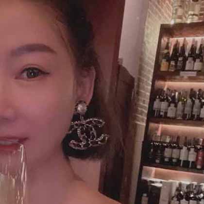 法式小眾輕奢耳釘秋冬植絨方形女士