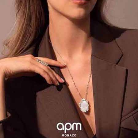 Apm monaco別致優(yōu)雅錯(cuò)落馬眼鉆貝母項(xiàng)鏈！