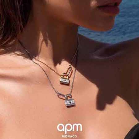 Apm monaco流星鎖頭吊墜項鏈！鎖定TA，鎖住愛。